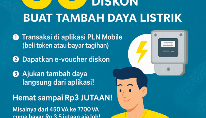 PLN Hadirkan Promo Tambah Daya Listrik Diskon 50 Persen dalam Rangka Hari Kebangkitan Nasional